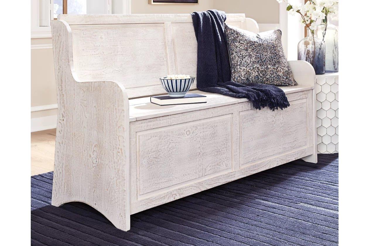 Dannerville Antique White Storage Bench A3000199 1stopbedrooms