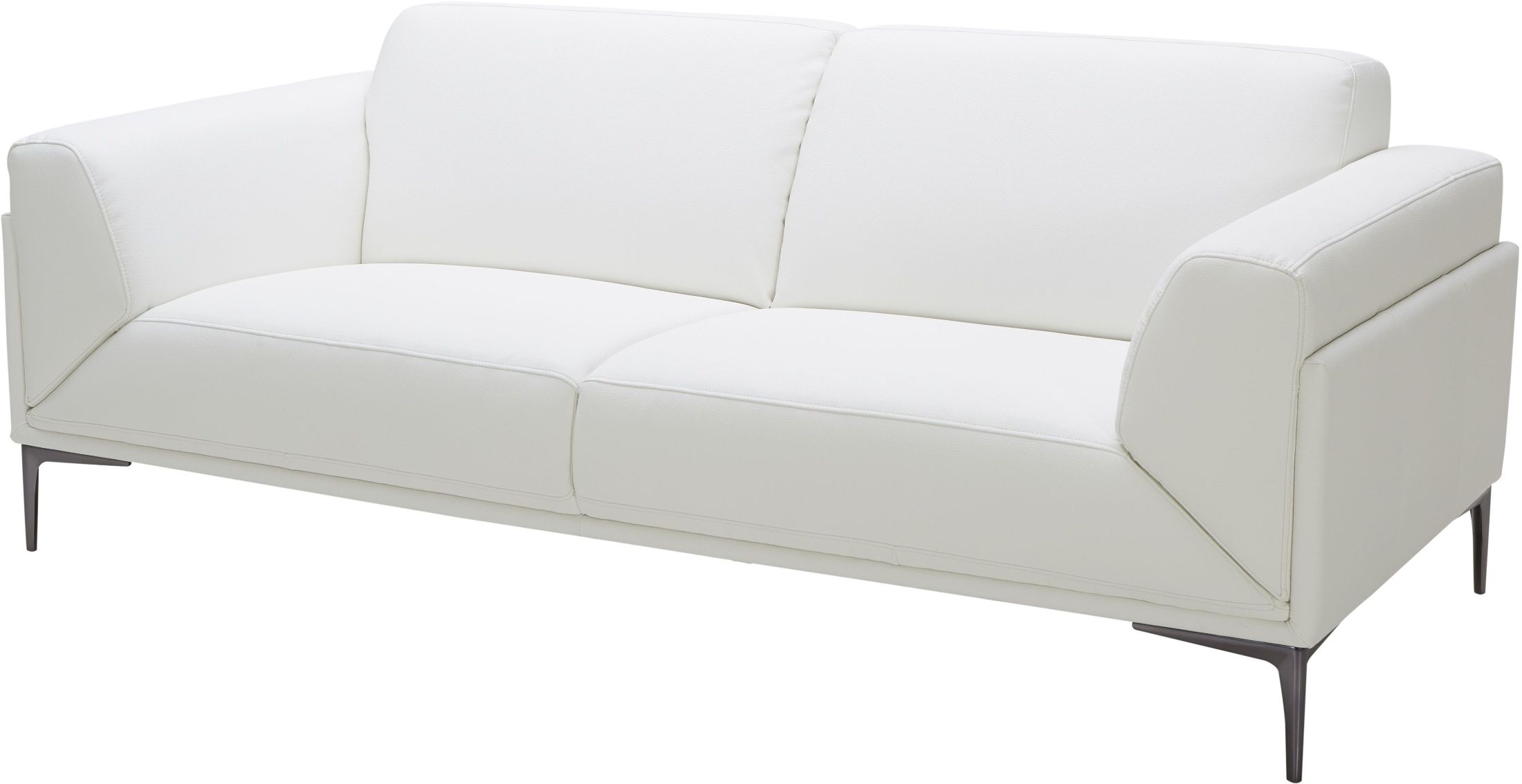 Davos White Leather Sofa 1stopbedrooms