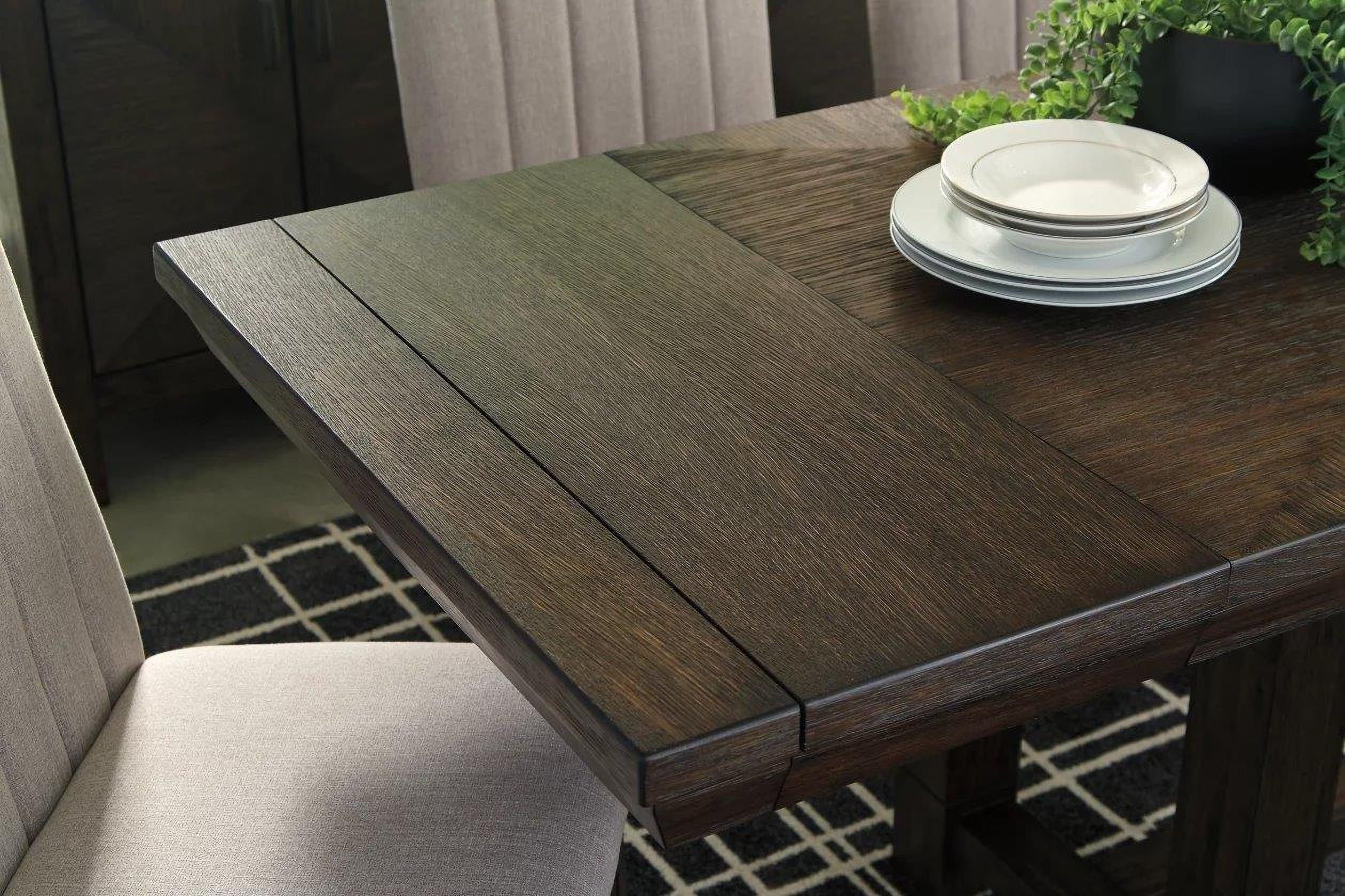 Dellbeck Brown RECT Dining Room EXT Table - 1StopBedrooms.