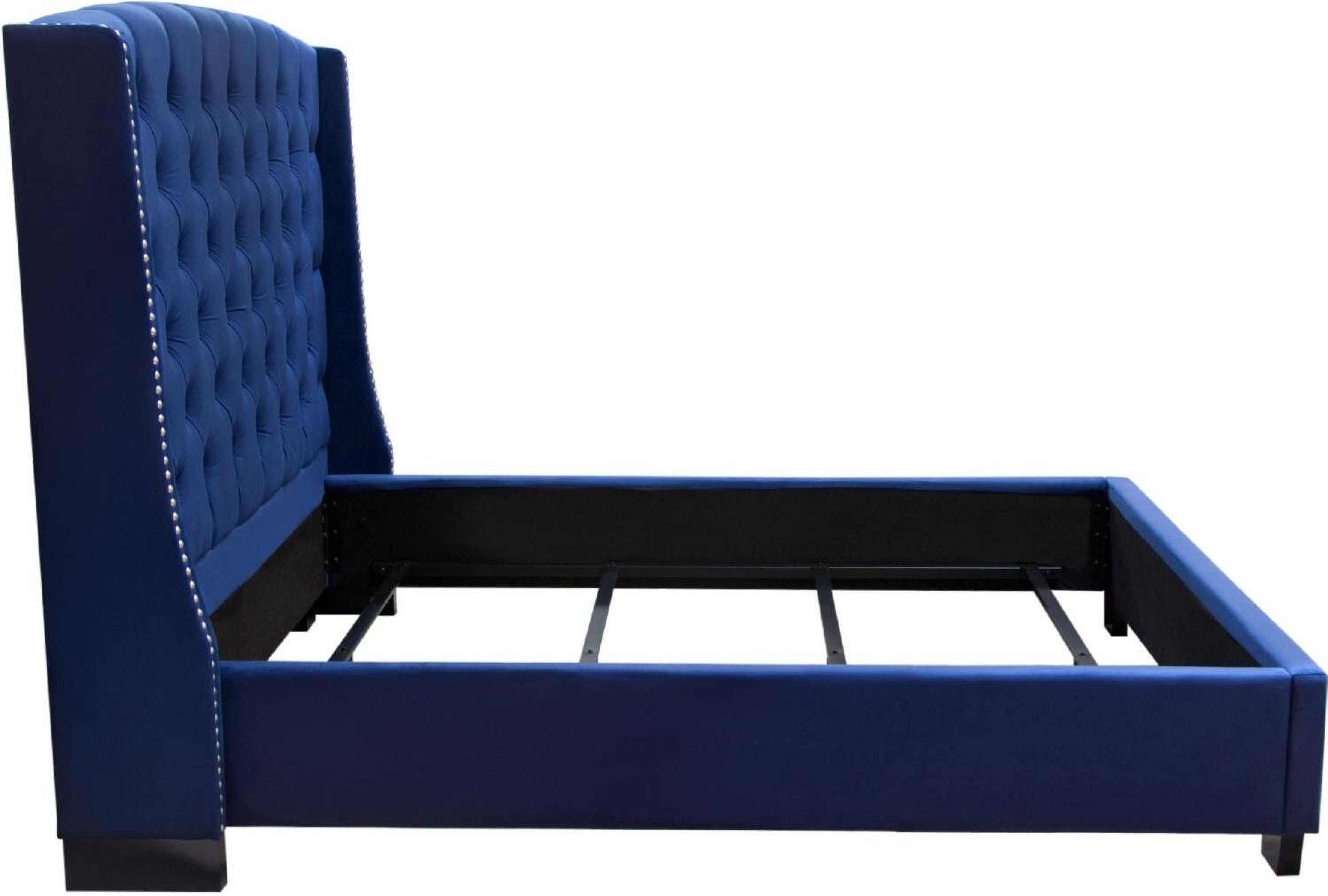 Diamond Sofa Majestic Navy Blue Fabric King Bed ...