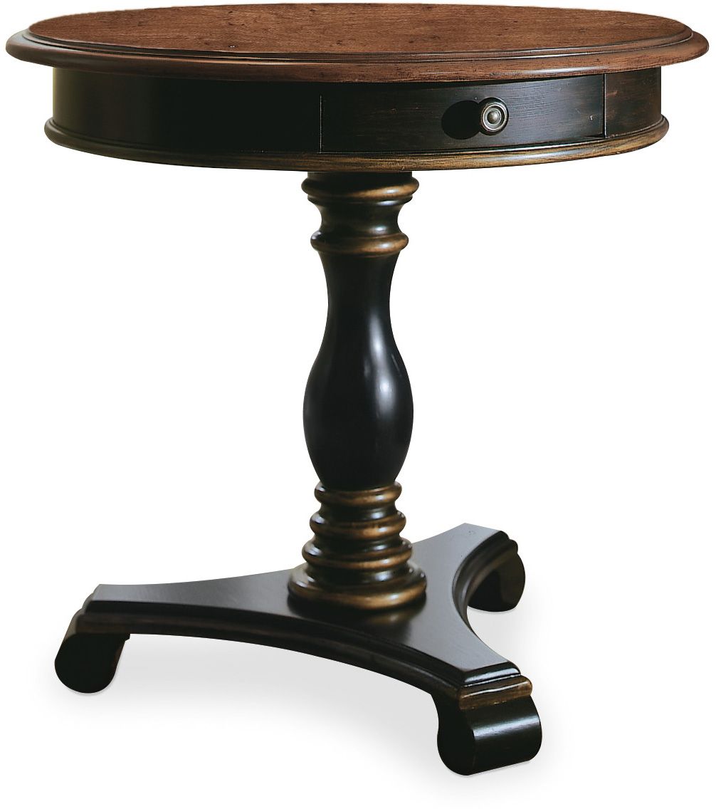 Preston Ridge Black Pedestal Accent Table 1stopbedrooms