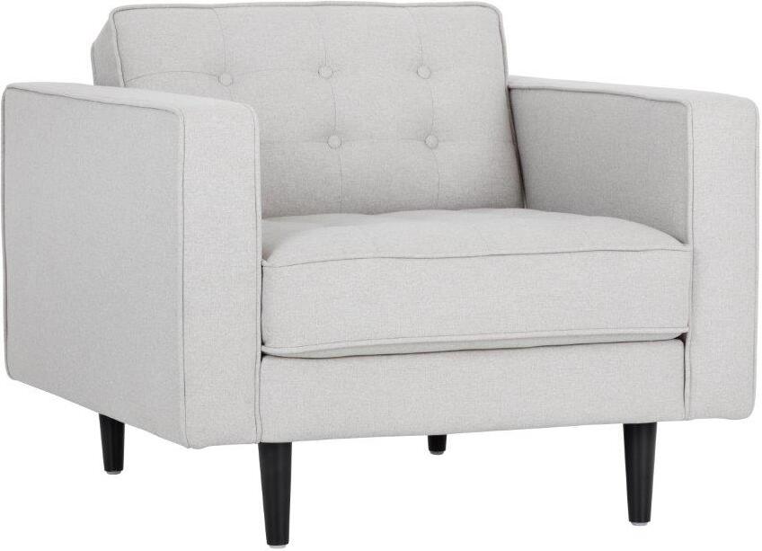 Donnie Light Grey Upholstered Armchair 1stopbedrooms