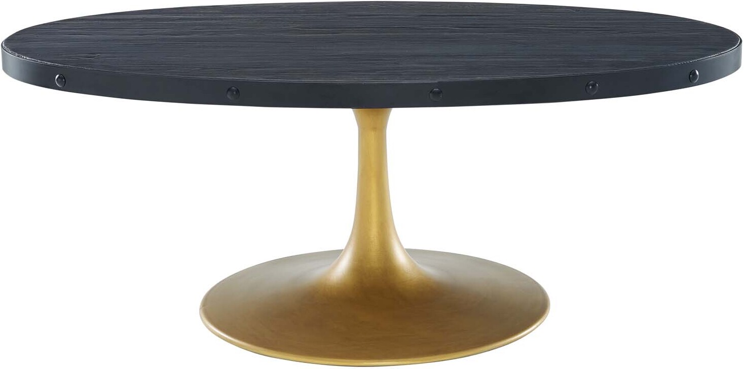 Drive Black And Gold Wood Top Coffee Table Eei 3592 Blk Gld 1stopbedrooms