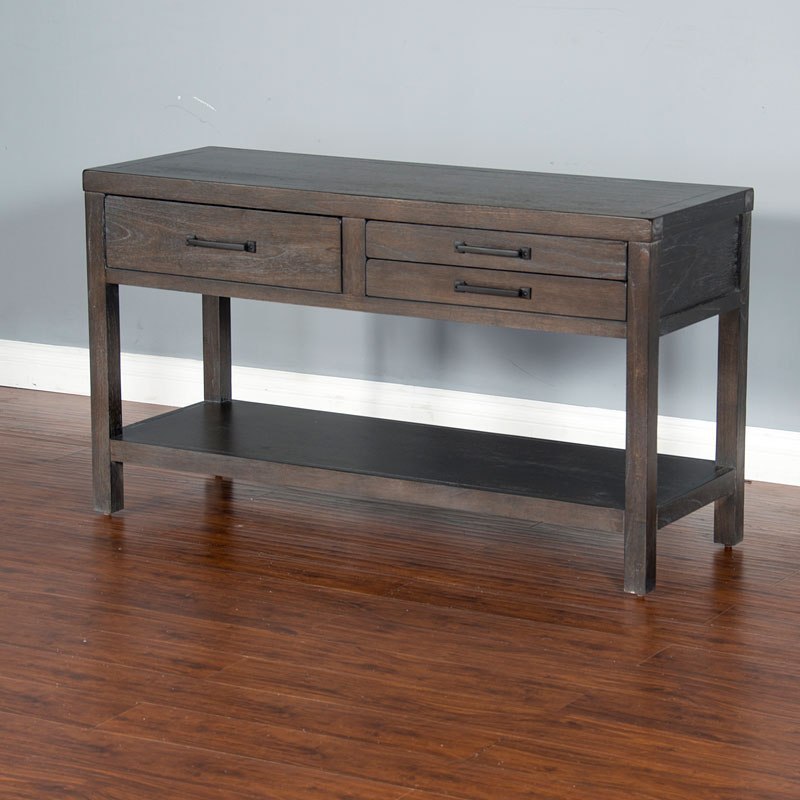 Dundee Kettle Black Sofa Table 1stopbedrooms Newsham superb two tone solid oak console table with two storage baskets drawers. 1stopbedrooms