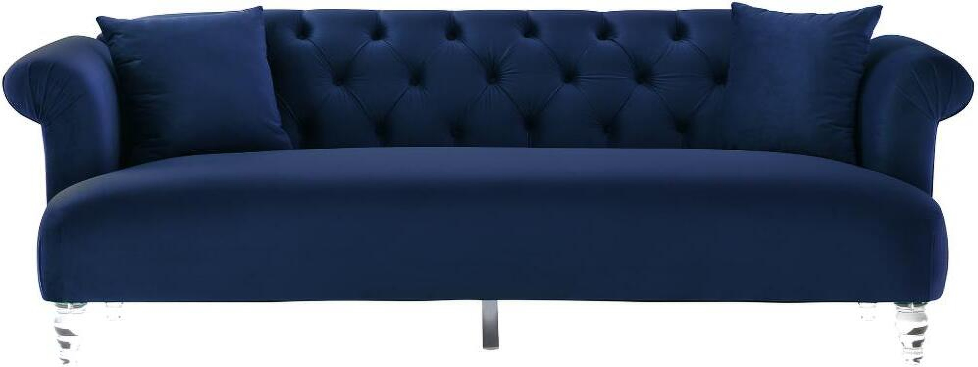 Elegance Blue Velvet Sofa 1stopbedrooms Elegance Blue Velvet Sofa 1stopbedrooms