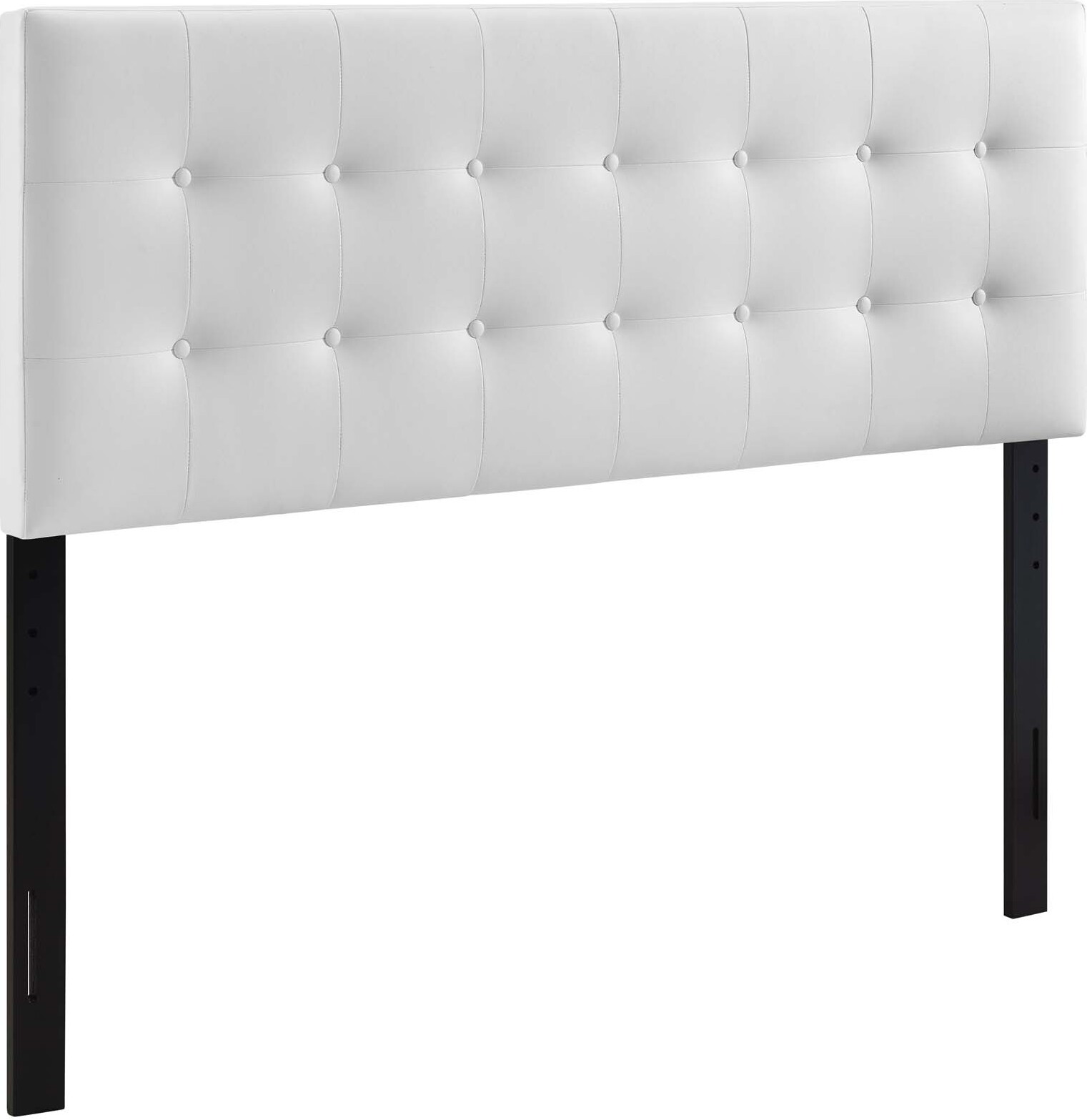 Emily White Queen Upholstered Vinyl Headboard Mod 5171 Whi 1stopbedrooms
