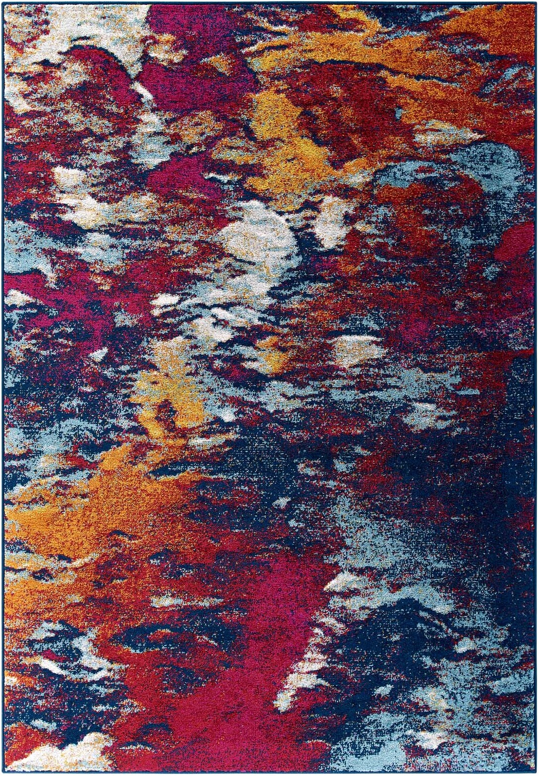 Entourage Yellow And Orange Foliage Contemporary Modern Abstract