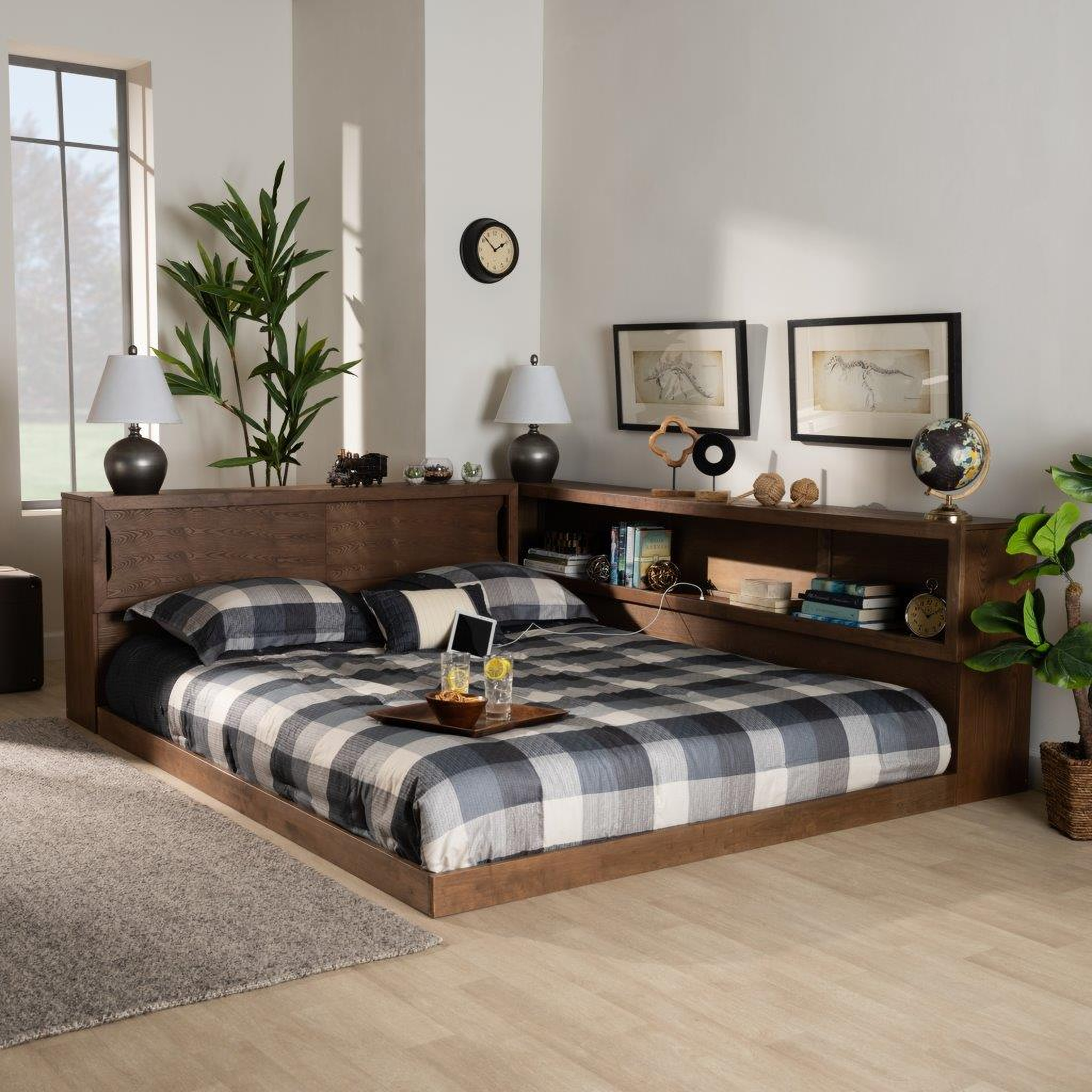Erie Modern Rustic and Transitional Walnut Brown Finished ...