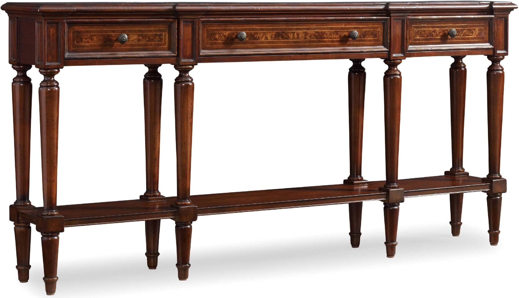 Grandover Black 3 Drawer Console Table 1stopbedrooms