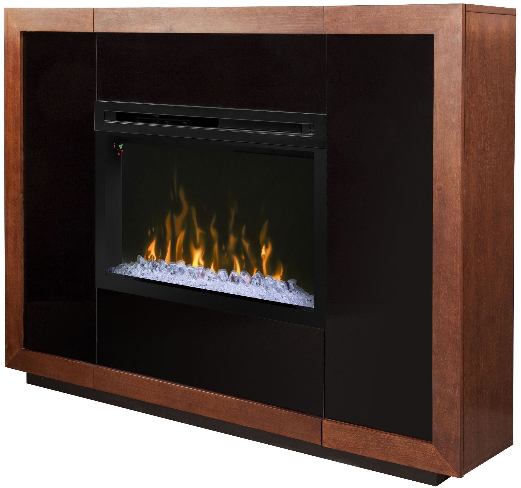 Salazar Mocha Mantel With Acrylic Electric Fireplace 1stopbedrooms
