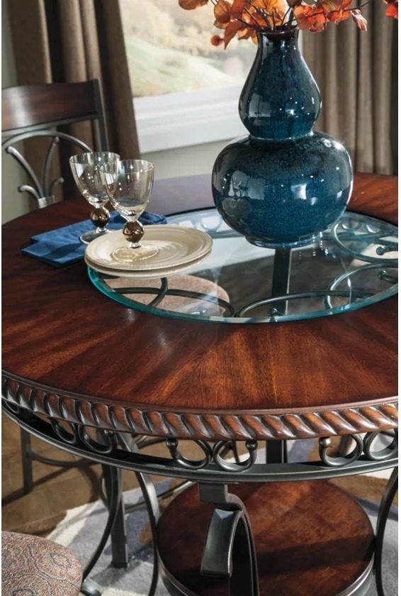 Glambrey Round Dining Room Counter Table - 1StopBedrooms.