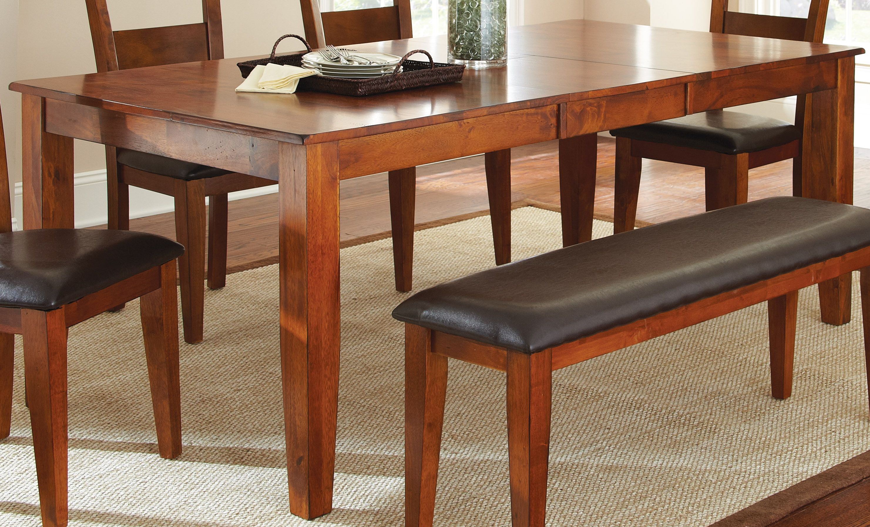 Mango Medium Brown Extendable Rectangular Dining Table