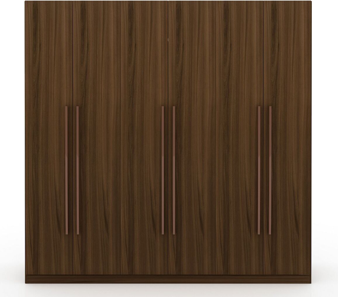 Gramercy Modern Freestanding Wardrobe Armoire Closet In Brown 1stopbedrooms