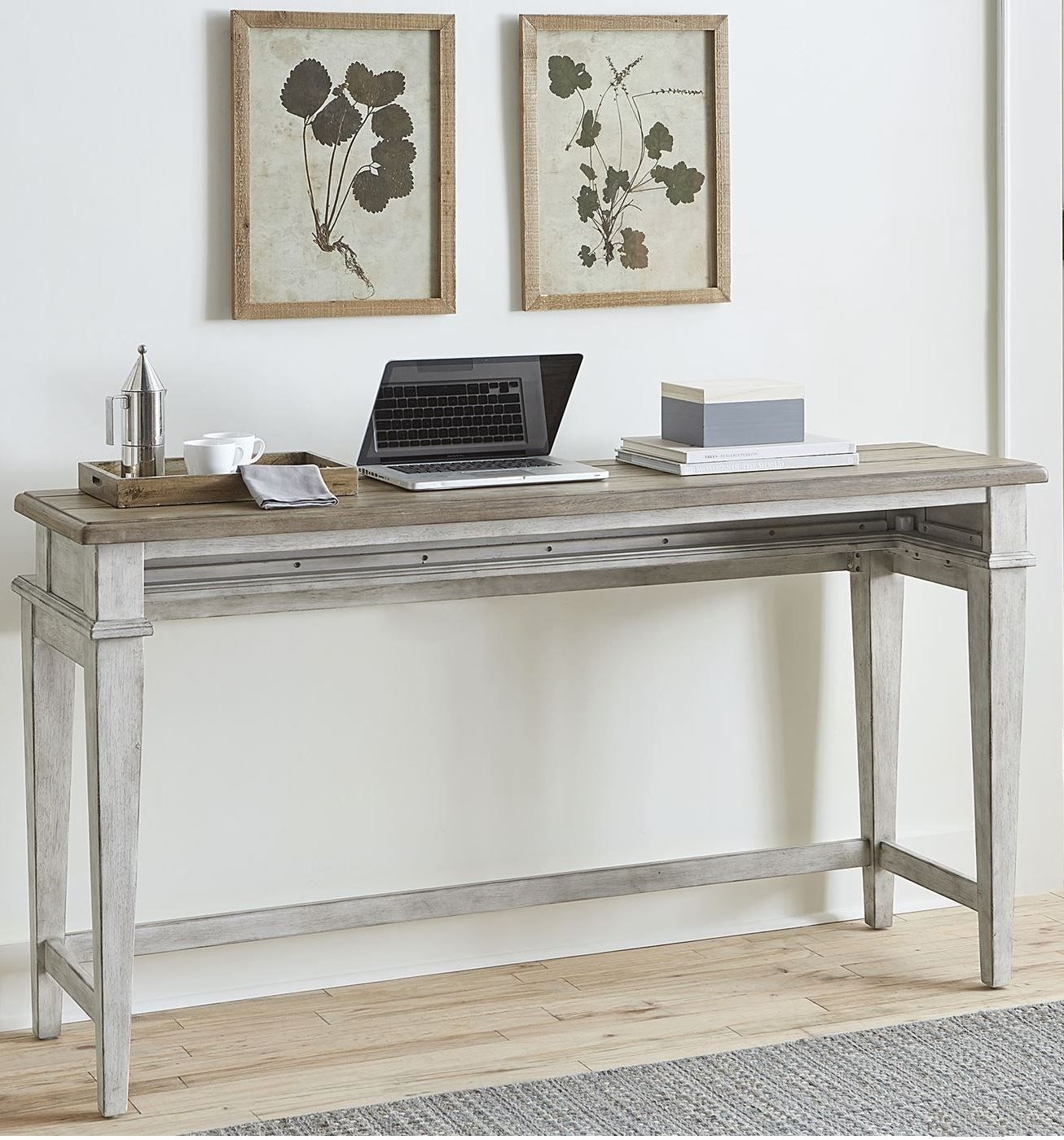 Heartland Antique White Console Bar Table 1stopbedrooms