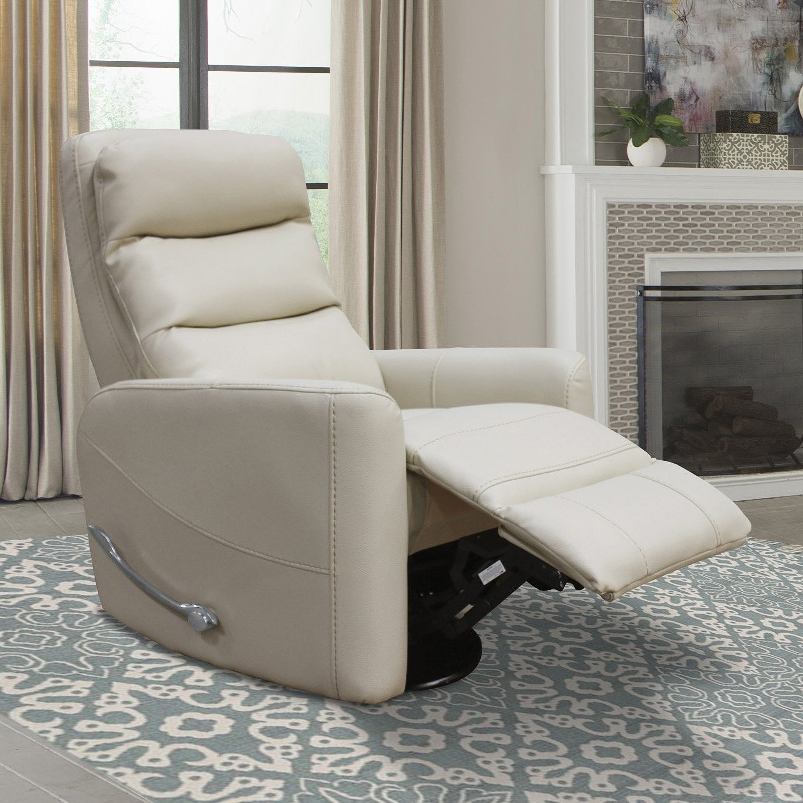 Hercules Oyster Swivel Glider Recliner with Articulating Headrest