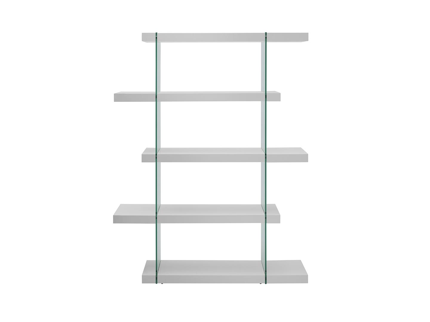 Il Vetro High Gloss White Bookcase 1stopbedrooms