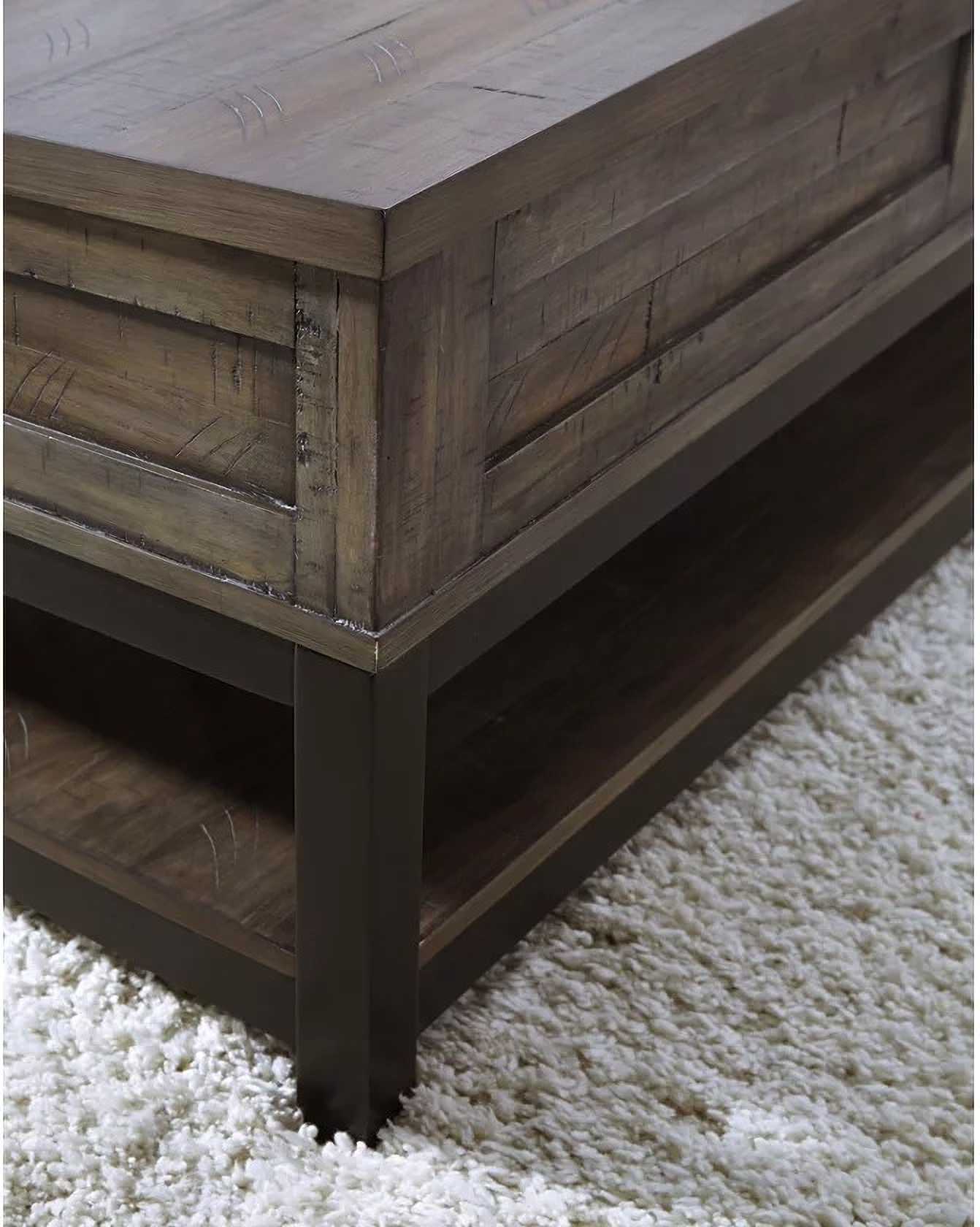 Johurst Grayish Brown Coffee Table Lift Top 1StopBedrooms.