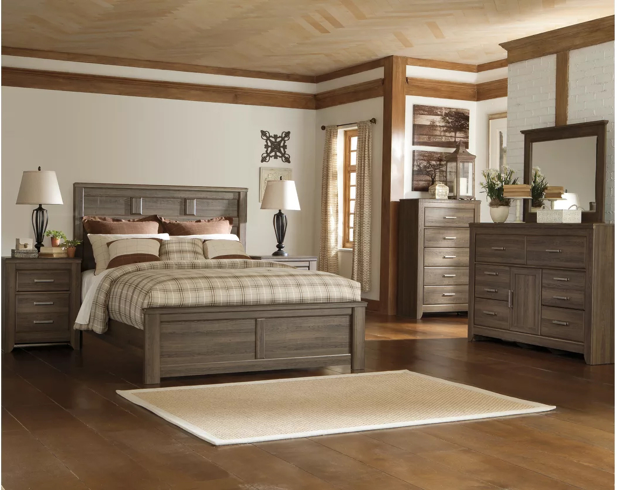 Juararo Queen Panel Bed - 1StopBedrooms.