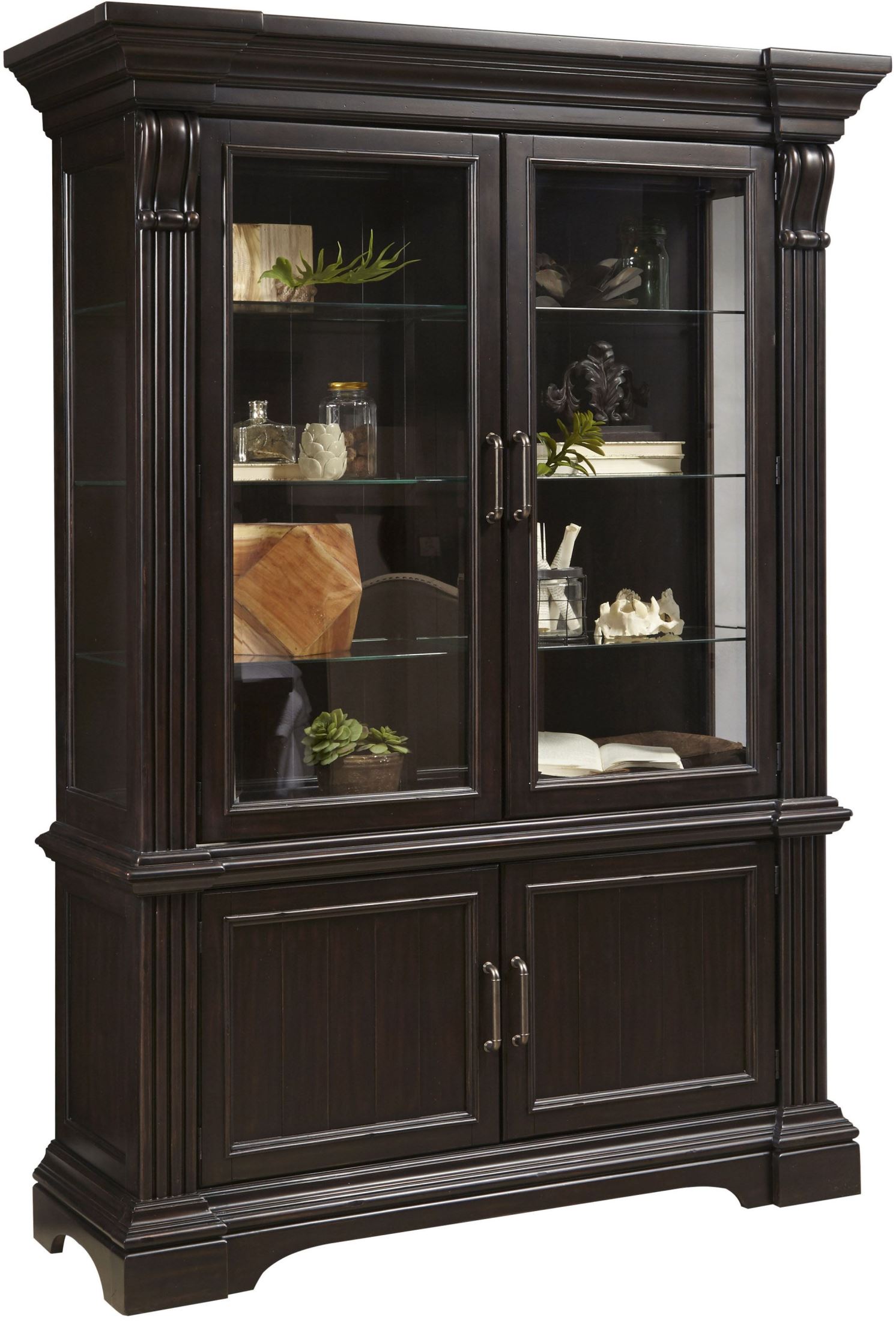 Caldwell Dark Wood China Cabinet 1stopbedrooms