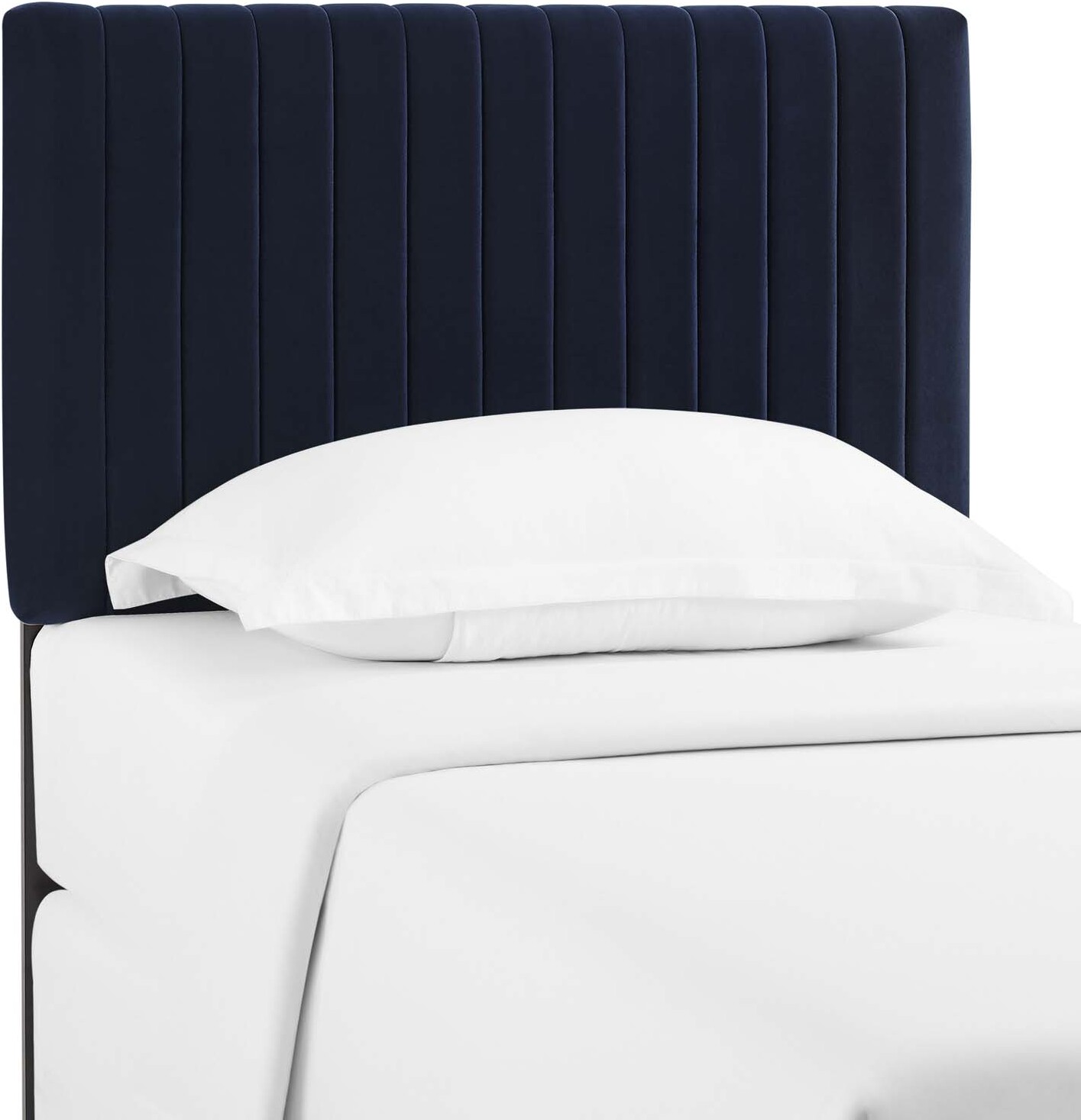 Modway Keira Performance Velvet Twin Headboard in Midnight Blue