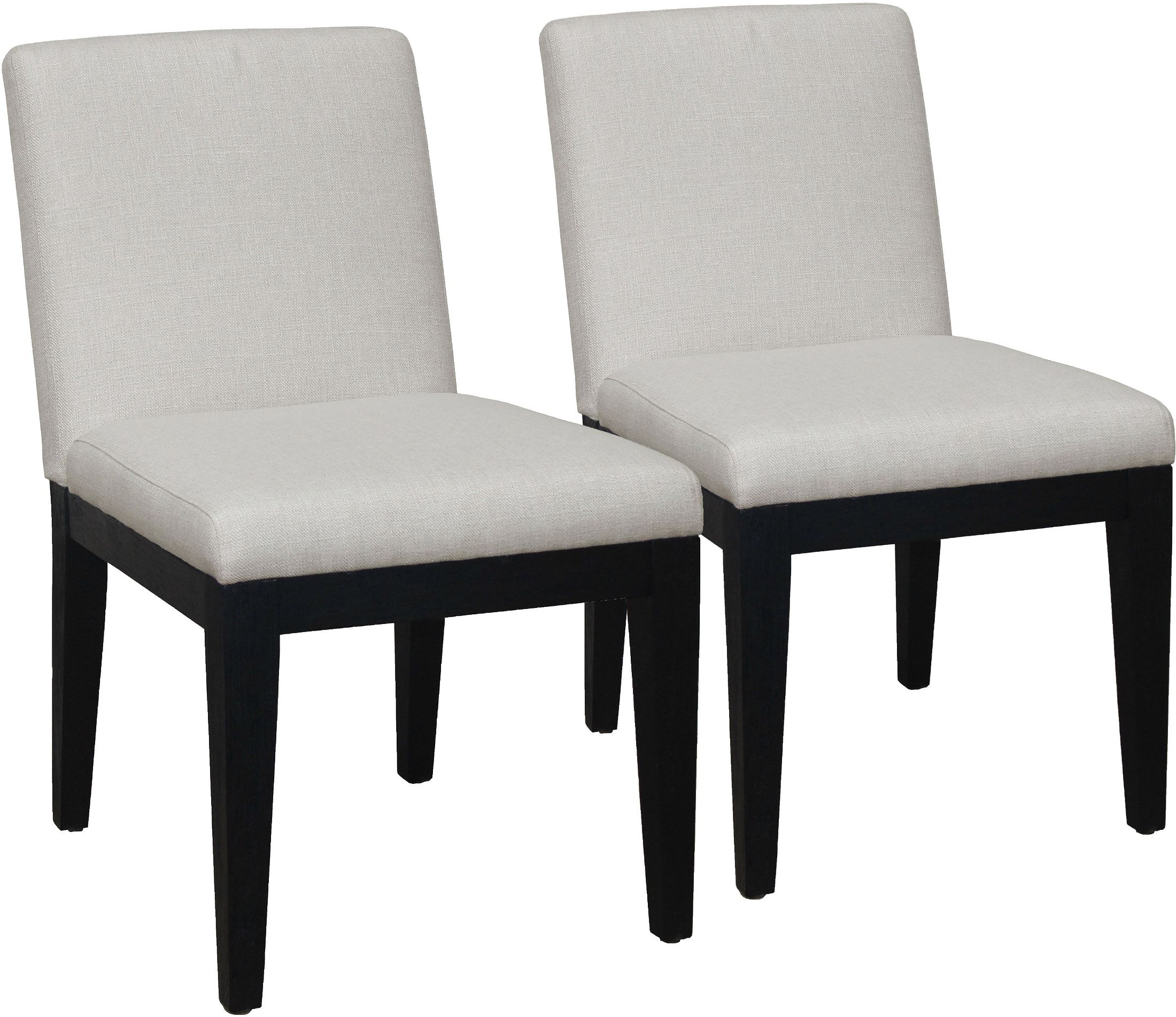 True Modern Natural White Smooth Back Upholstered Dining Chair Set Of 2 1stopbedrooms