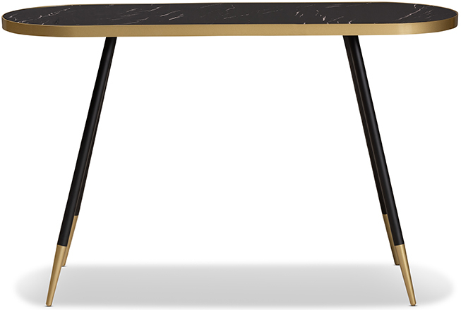 Lauro Modern and Contemporary Black Faux Marble and Two ...