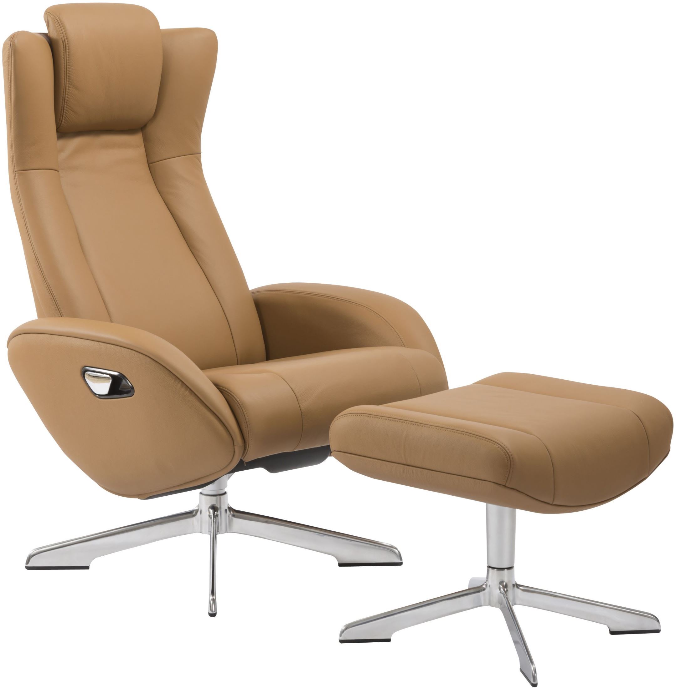 Maya Camel Leather Chair And Ottoman 1stopbedrooms