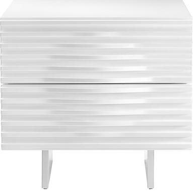 Moon High Gloss White Nightstand 1stopbedrooms
