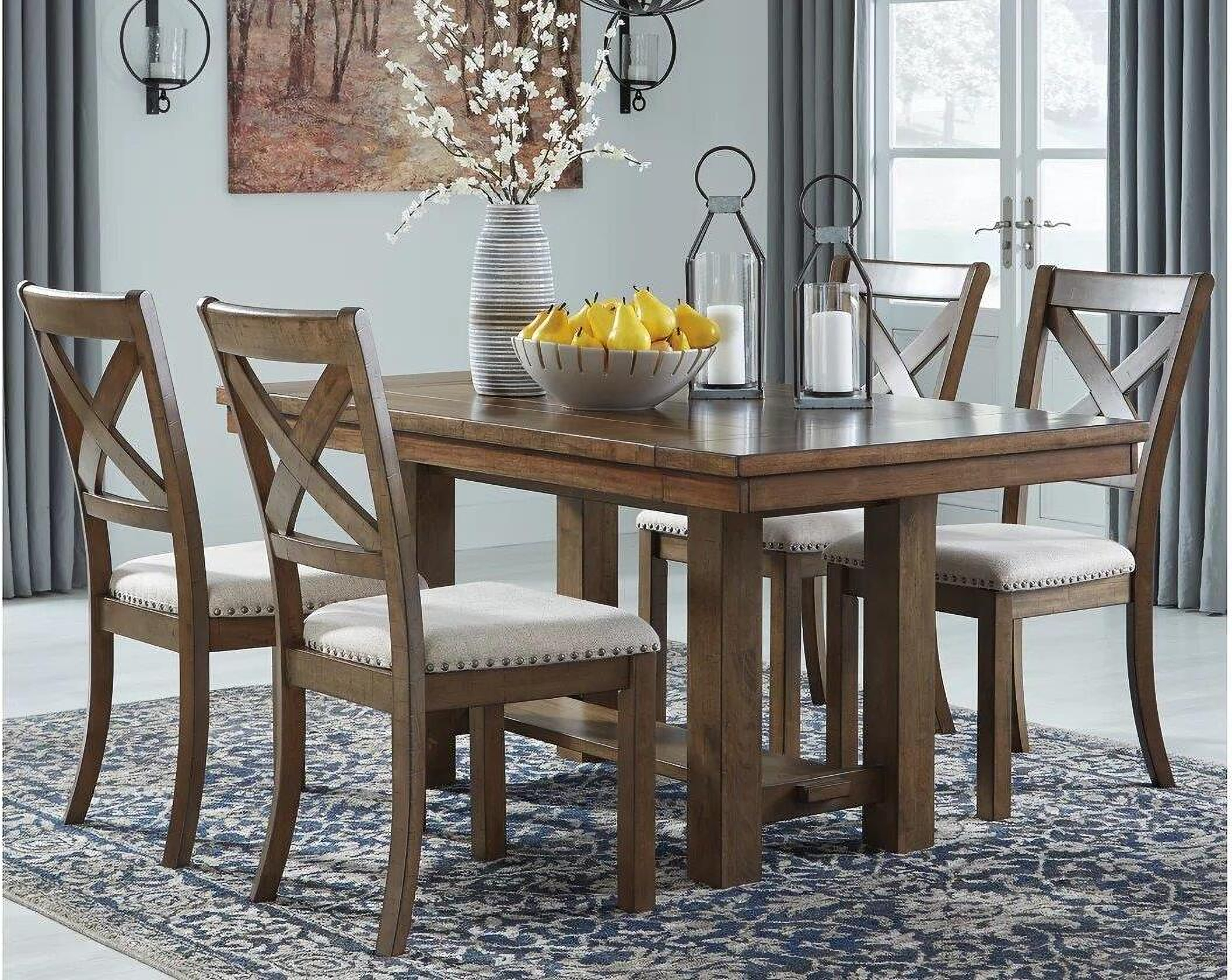 Moriville Grayish Brown Extendable Rectangular Dining Table