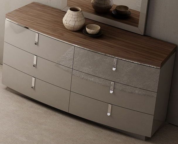 J M Furniture Napa Modern King Bedroom Set In Light Grey Walnut 5 Piece Home Kitchen Furniture