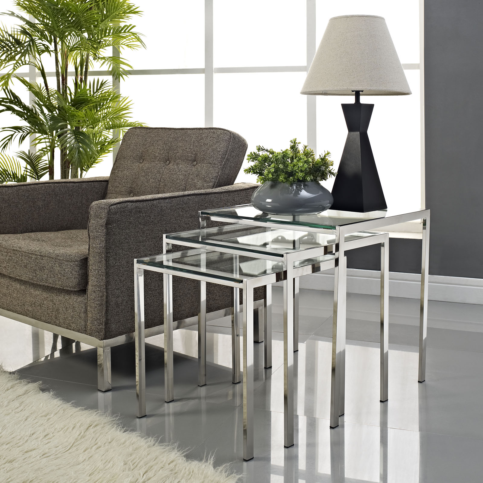 Nimble Silver Nesting Table EEI-257 - 1StopBedrooms.