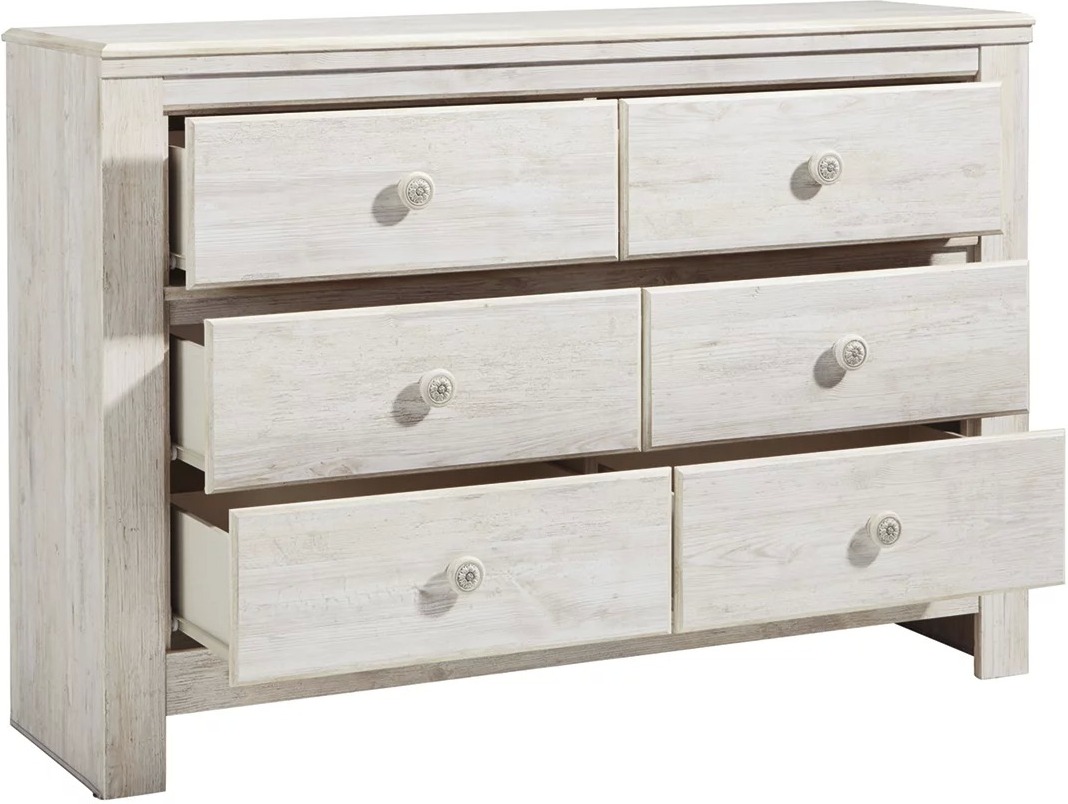 Paxberry White Wash Dresser B181-21 - 1StopBedrooms.