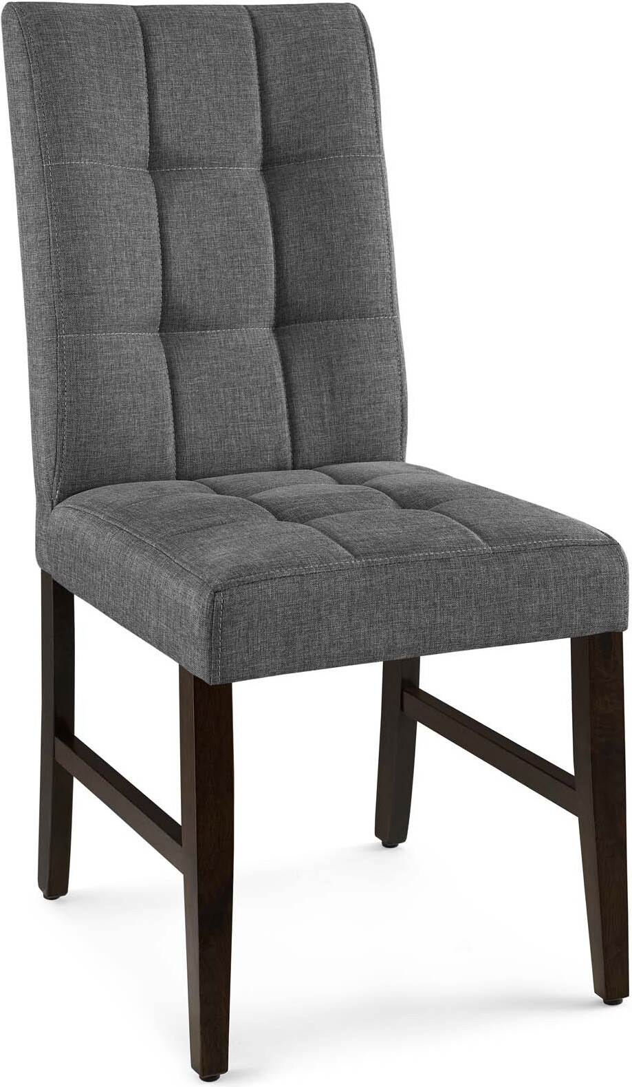 Promulgate Gray Biscuit Tufted Upholstered Fabric Dining ...