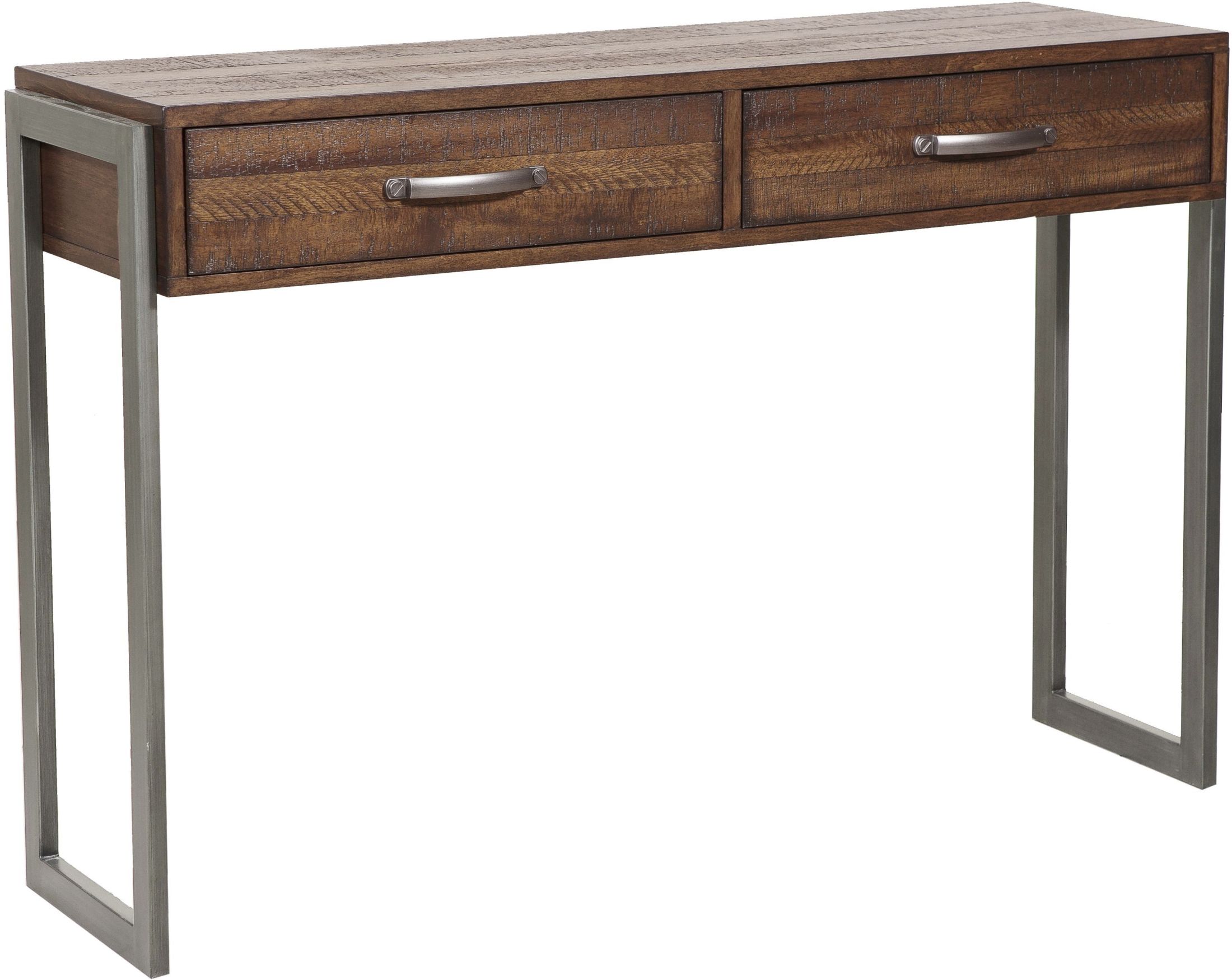 Heavily Distressed 2 Drawer Accent Storage Console Table