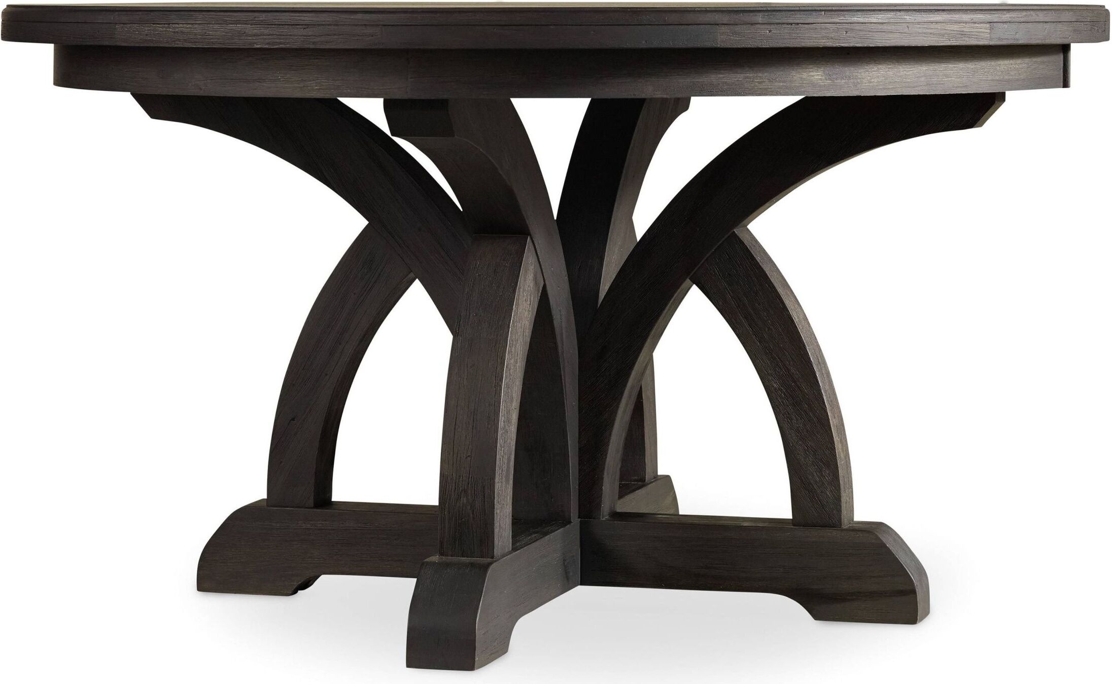 Corsica Dark Wood Round Extendable Dining Table 1stopbedrooms