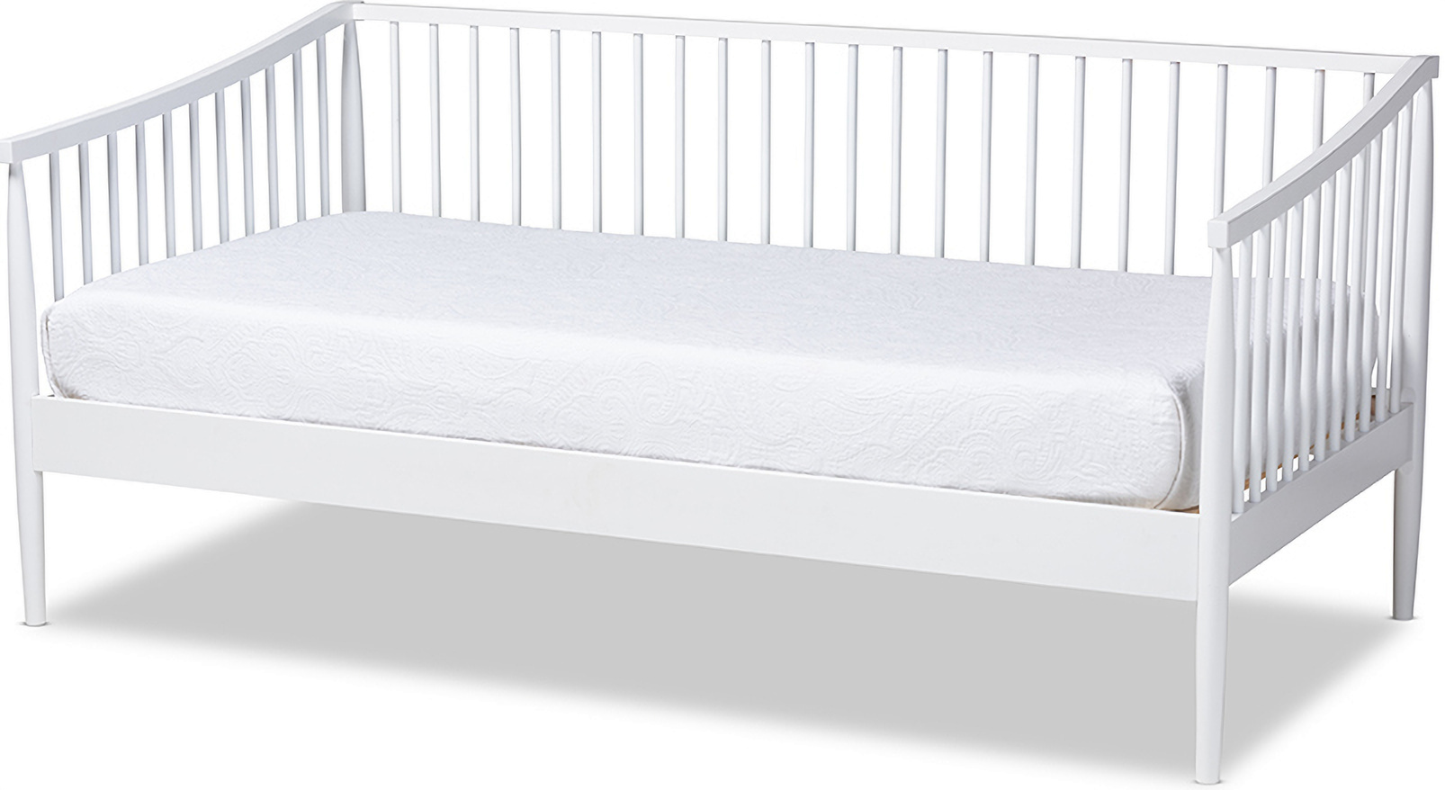 Renata Classic And Traditional White Finished Wood Twin Size Spindle Daybed 1stopbedrooms