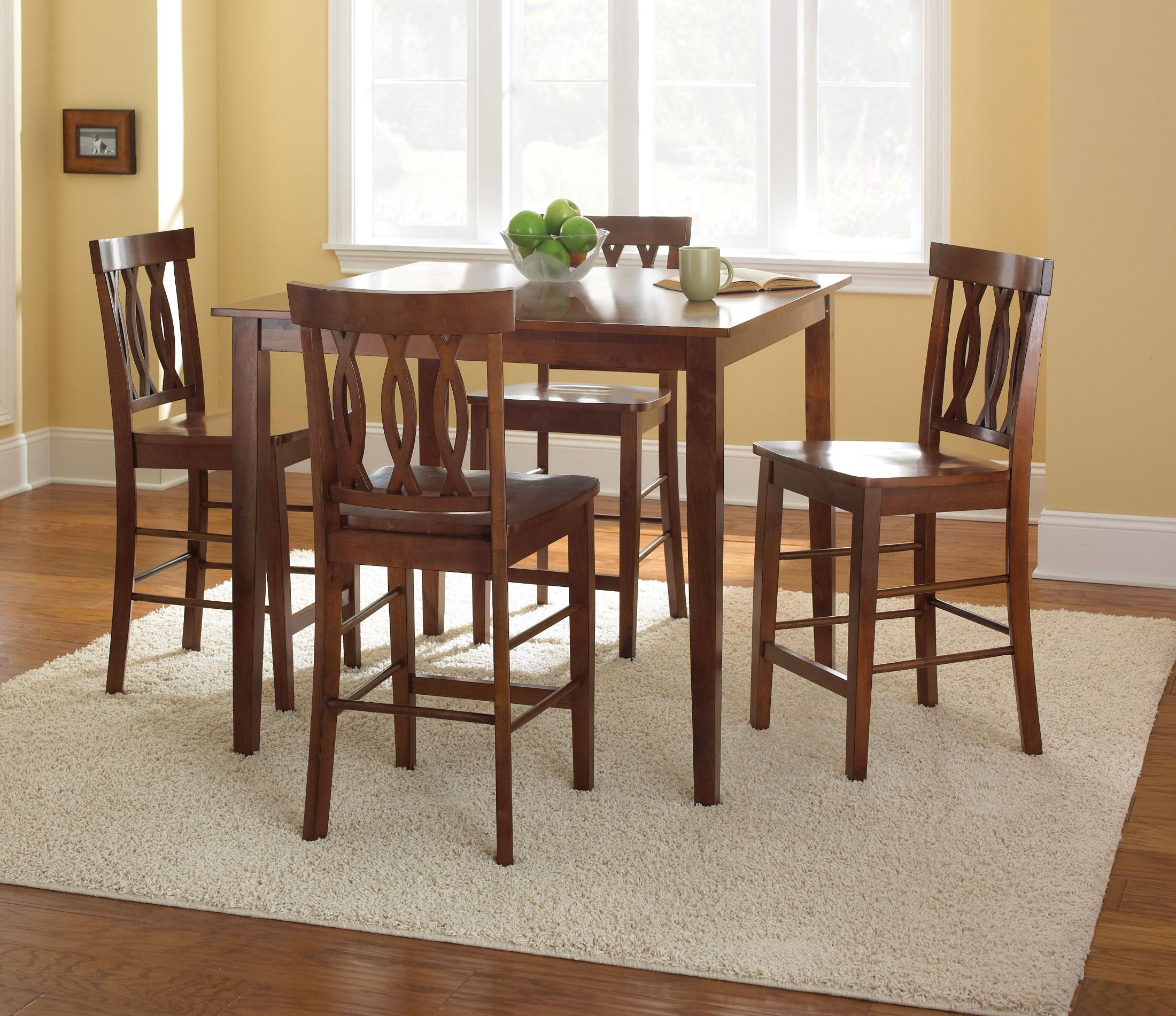 Richmond Fruitwood 5 Piece Counter Height Dining Set ... (752 x 650 Pixel)