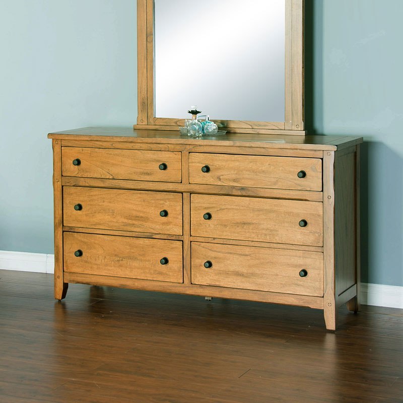 Sedona Rustic Oak Petite Dresser 1stopbedrooms