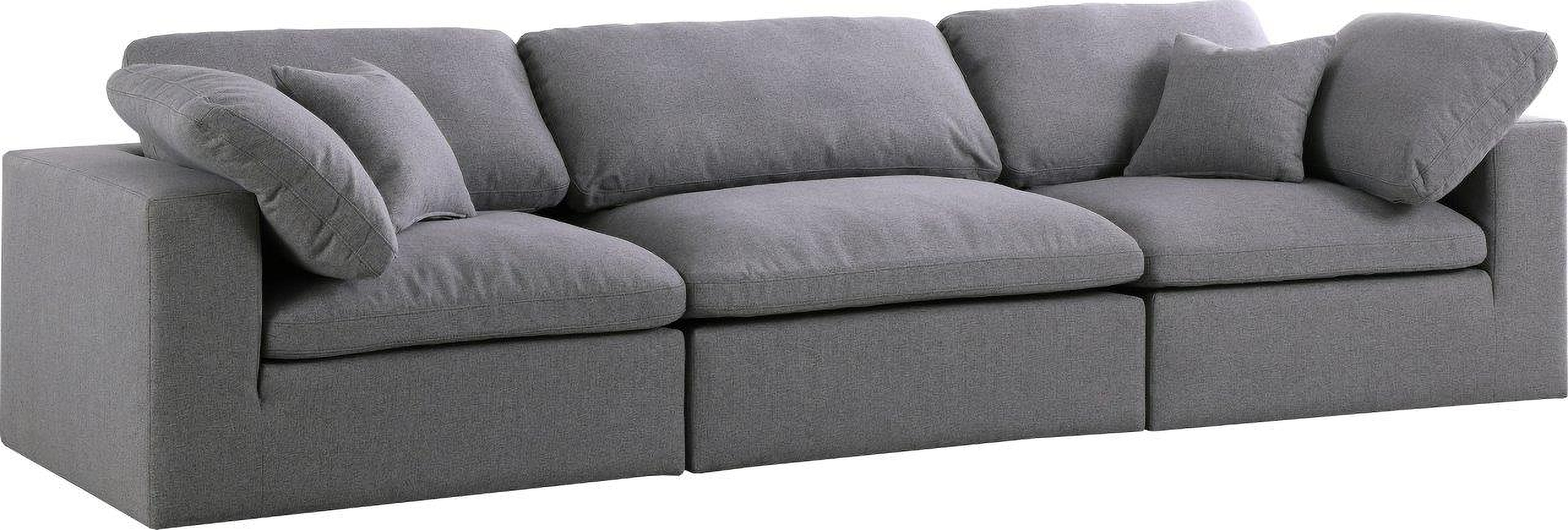 Serene Grey Linen Fabric Modular Sofa 1stopbedrooms