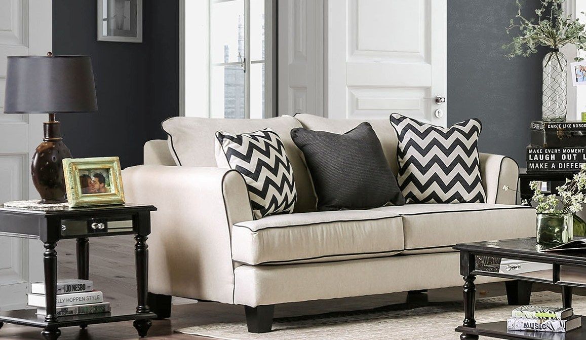 Percey Off White Loveseat 1stopbedrooms