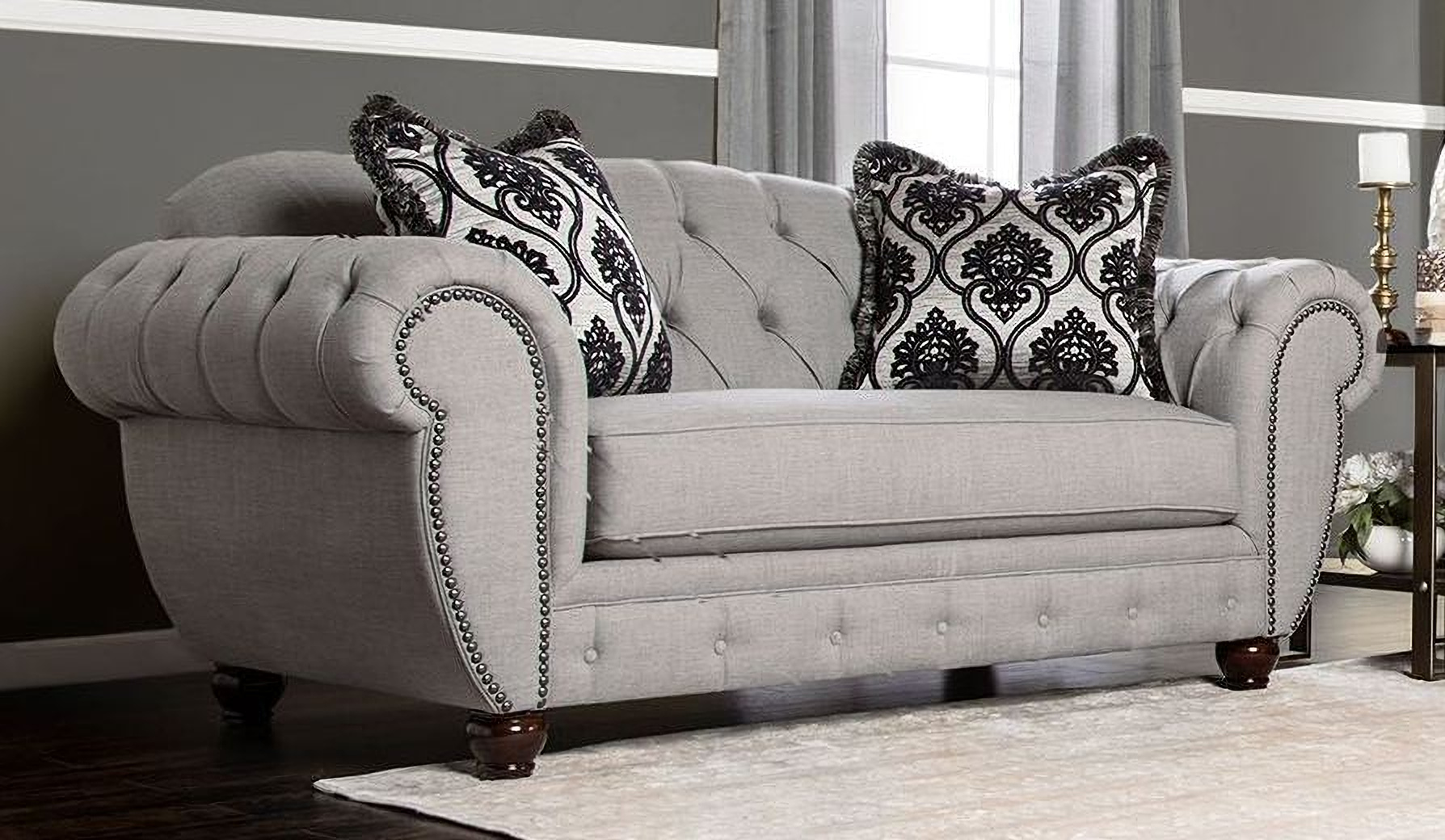 Viviana Gray Loveseat 1stopbedrooms Waynesburg deep seating loveseat with cushions.