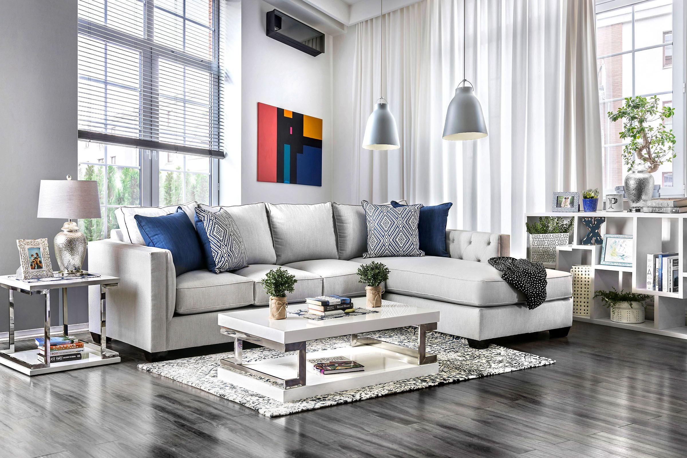 Ornella Light Gray Sectional 1stopbedrooms