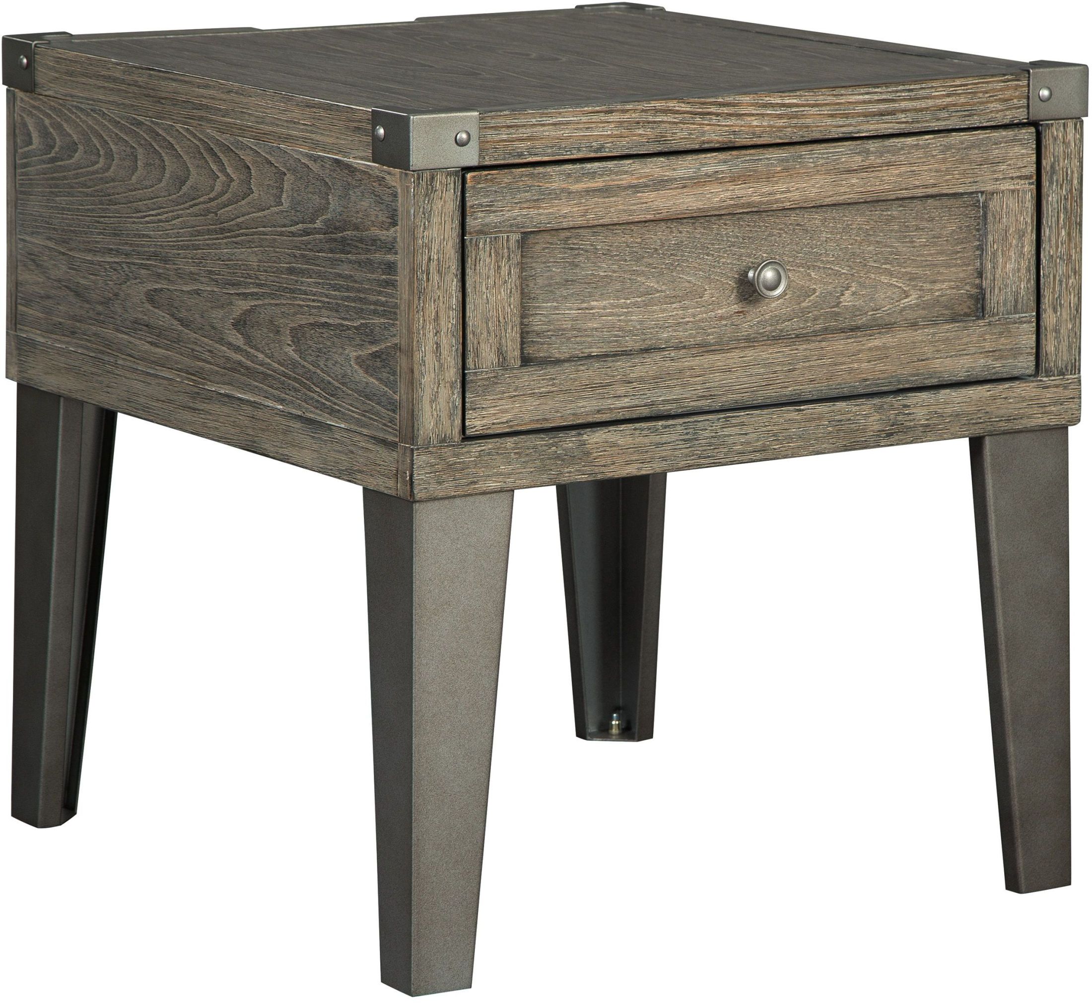 Chazney Rustic Brown Rectangular End Table 1stopbedrooms