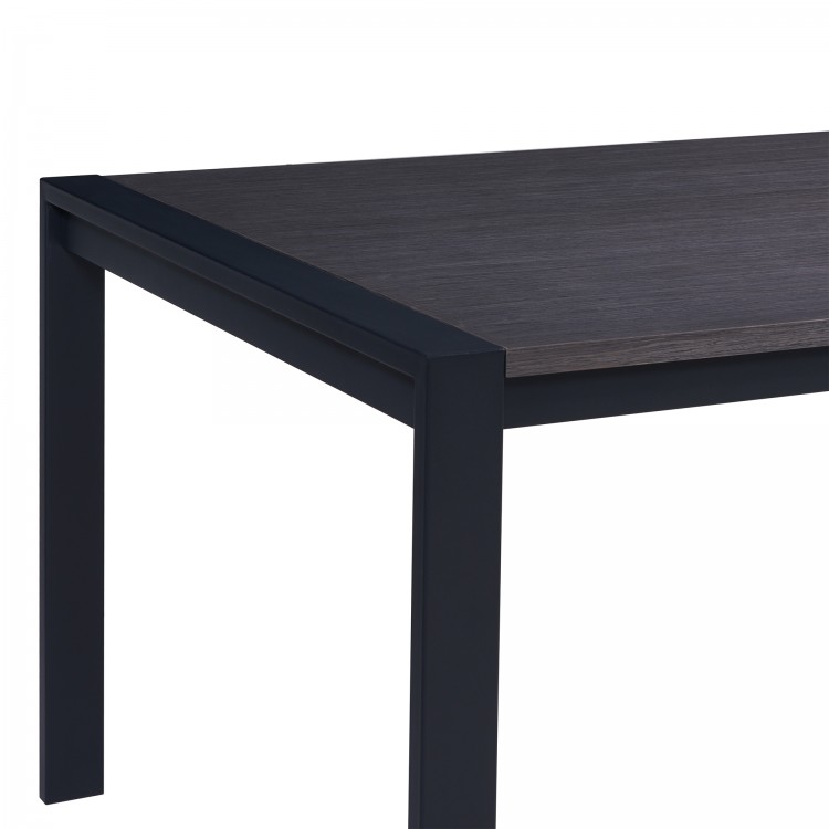 Tessa Contemporary Dining Table In Matte Black Finish And ...