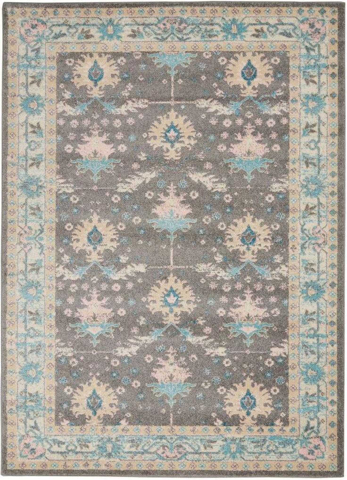 Tranquil Grey And Pink 4 X 6 Area Rug 1stopbedrooms
