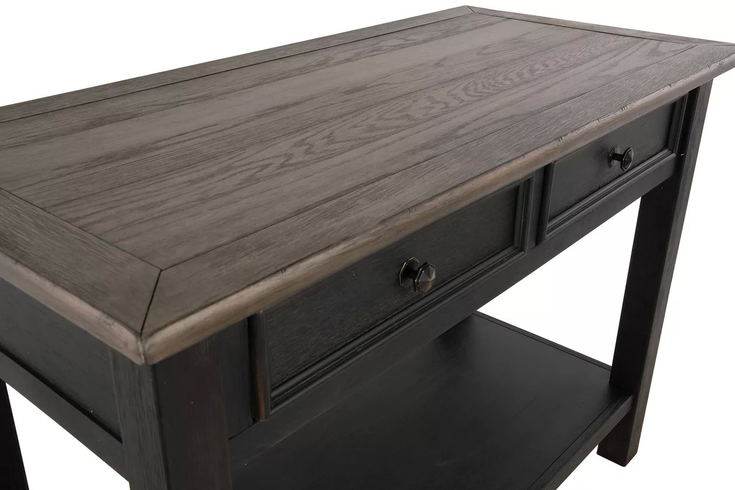Tyler Creek Brown and Black Sofa Table - 1StopBedrooms.