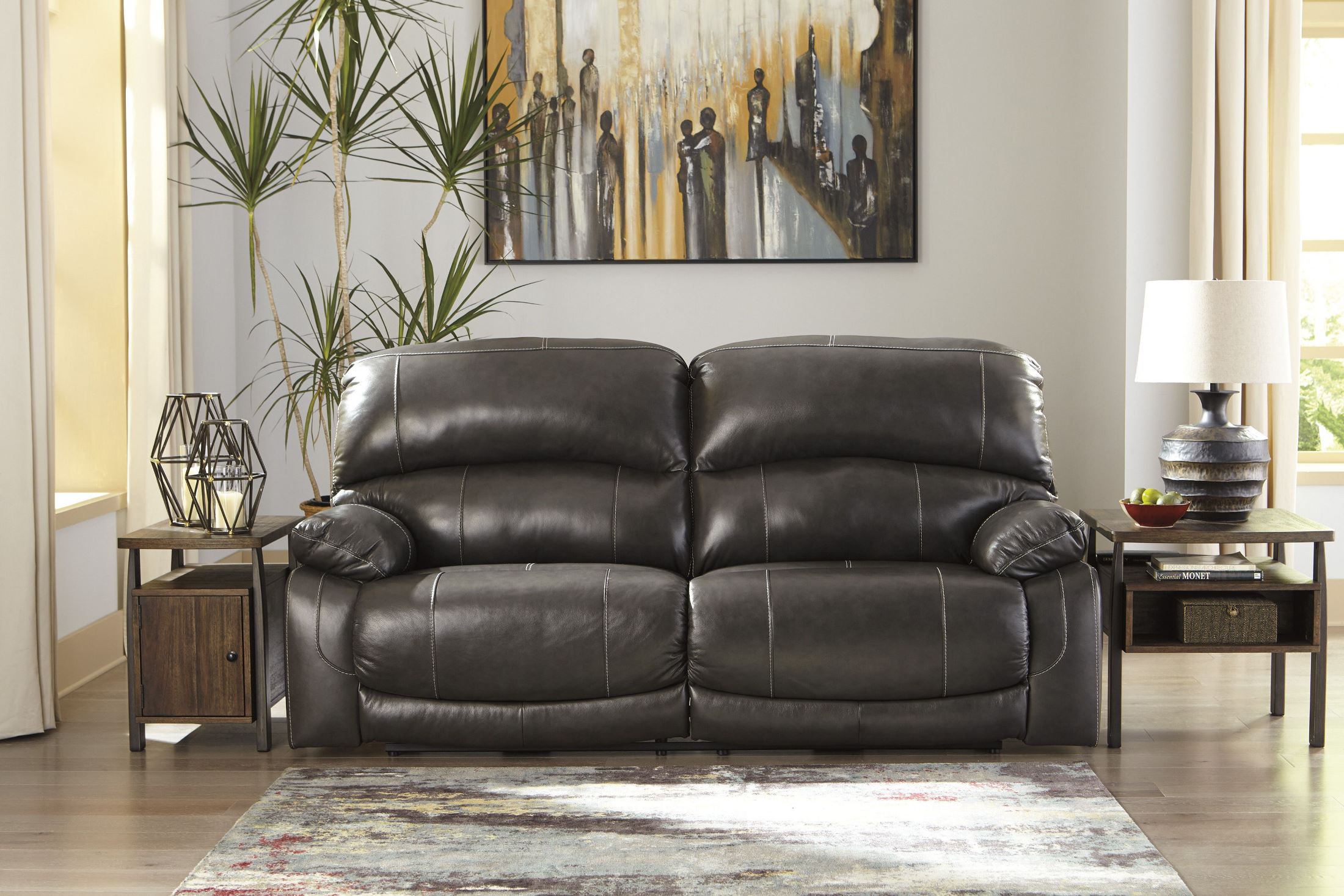Hallstrung Gray 2 Seat Reclining Power Sofa 1stopbedrooms