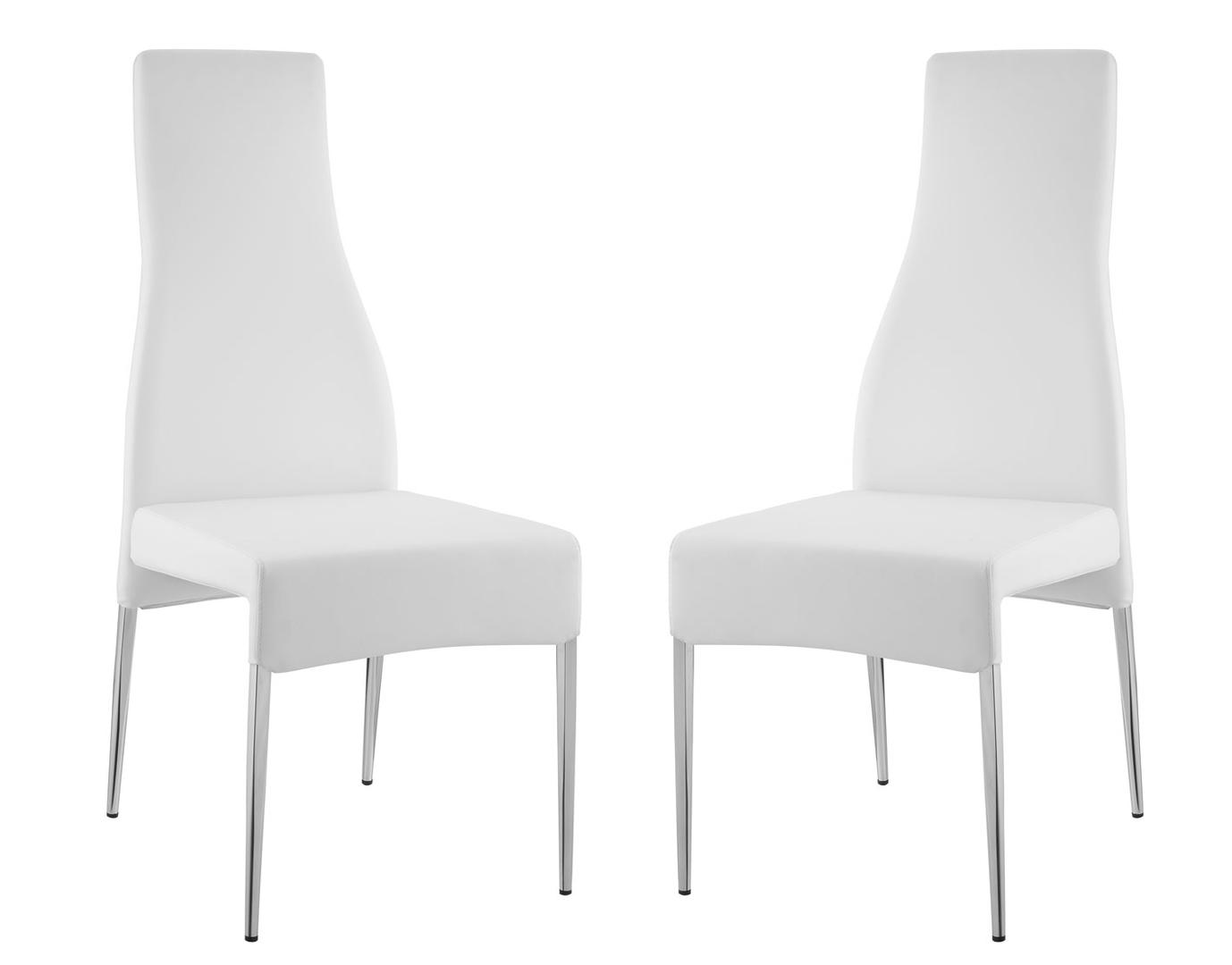 Valentino White Dining Chair Set Of 2 1stopbedrooms