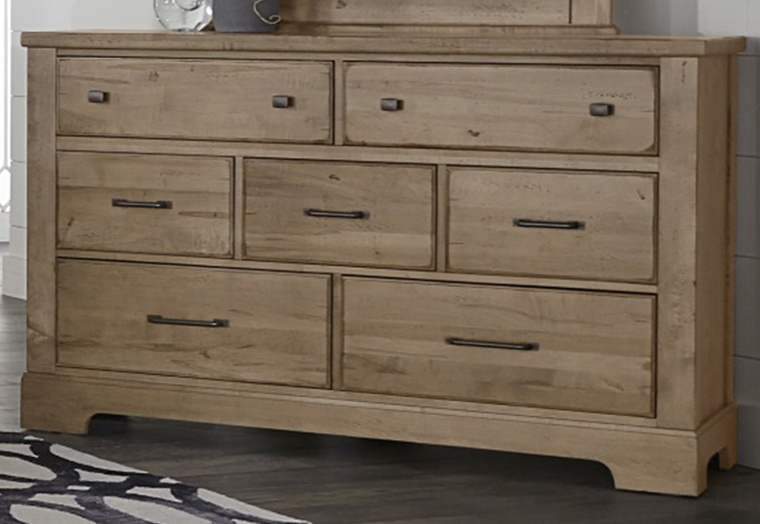 Vaughan Bassett Cool Rustic 7 Drawer Dresser In Natural 1stopbedrooms