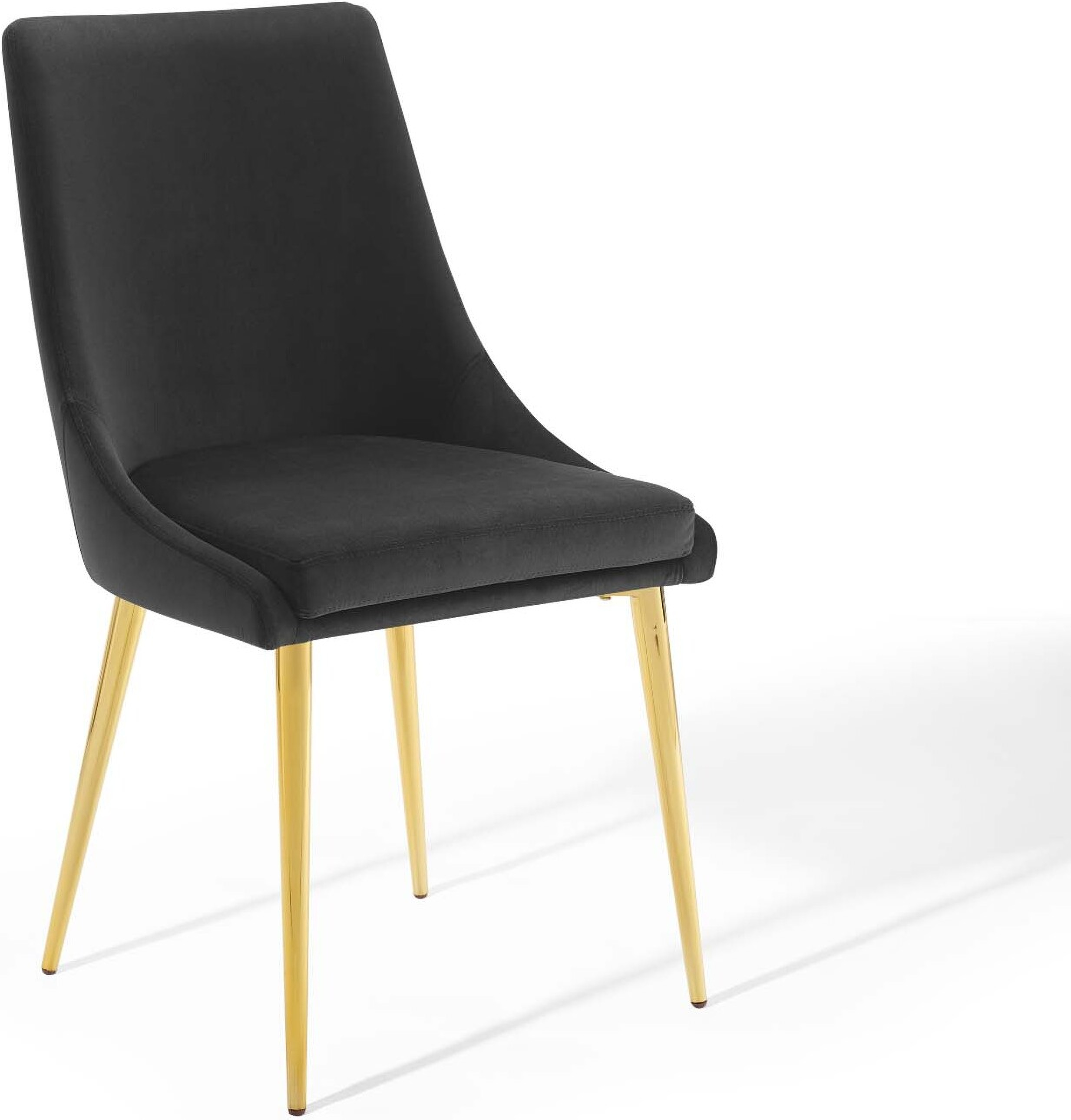 Viscount Black Modern Accent Performance Velvet Dining Chair Eei 3416 Blk 1stopbedrooms
